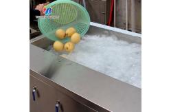 China Commercial 2.6KW Fruit And Vegetable Processing Line Bubble Cleaning Juicing Machine supplier