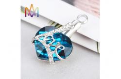 China Multicolor Engraved Heart Cremation Necklace Charms supplier