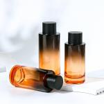High-End Luxury Pump Bottle And Jar Cosmetic Set 100ml 120ml Moisturizer Makeup Spray Remover Glass Bottle for sale
