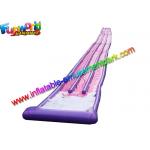 150m Purple Inflatable Water Games Aqua Splash Slip Slide 3 Lanes for sale