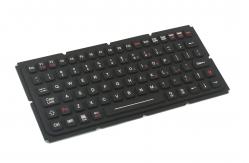 China Illuminated IP65 ruggedized silicone rubber 83 keys keyboard for military computer supplier