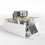 Modern Adjustable Standing Desk 2 4 Person Electric Sit And Stand Desk for sale