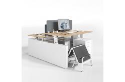 China Modern Adjustable Standing Desk 2 4 Person Electric Sit And Stand Desk supplier