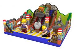 China Building Themed Inflatable Fun City Simulate Construction Place Waterproof PVC Material supplier