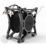 4x16A Multi-Channel Industrial Electric Signal Sockets with 6 Channels and CAT6 SF/UTP Network Cord Retractable Cable Reel for sale