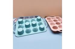 China Easy Release Versatile 12 Cavity Silicone Cake Mould supplier