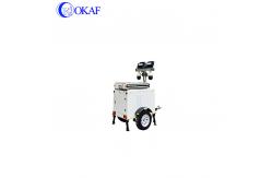 China Mobile Sentry Surveillance Trailers Mobile Solar Tower Telescopic Mast 10ft- 20ft supplier