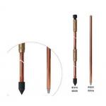 ISO9001 Electrode Copper Clad Steel Earth Rod Golden Colour Outdoor for sale