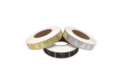 China Gold Foil Self Adhesive Peel Off Private Tamper Seal Stickers Roll supplier