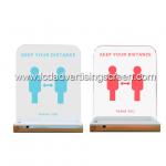 Floor Stand Battery Acrylic Length 20cm Illuminated Led Sign for sale