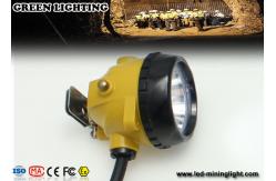 China 28000 Lux 3W IP68 Waterproof Mining Cap Lights with Warning Light Battery Box supplier