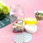 Sticker Label PET 12 Oz Square Plastic Bottles With Lid Tamper Proof