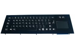 China Ultra thin IP65 Dynamic Industrial Black Metal Keyboard Durable Vandal resistant supplier