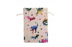 China Breathable Drawstring Burlap Bags Jewelry Pouches Cotton Handy Sized supplier