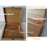 Oak wood book box, the ribbon inside oiled wooden box for sale