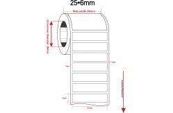 China 25x6mm 2mil White Gloss High Temperature Resistant Polyimide Label For Anti-Static supplier