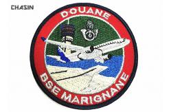 China Recycled Aviation Hat Patches Laser Cut Smooth Border Fabric Badges Patches supplier