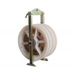 Galvanized Steel Frame Overhead Line Construction Tools Nylon Pulleys 660 * 100mm