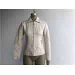 Polished Sliver Pu Leather Coat / Pleather Jacket With Multi Topstitching Tw77307 for sale