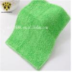 OEM Microfiber Dish Cloth Green Ultrasonic Trimming Coral Fleece 600gsm for sale