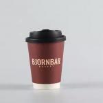 Plastic Free Custom Double Wall Coffee Cups Disposable 610ml 20oz for sale