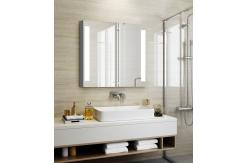 China Smart Mirror with Bluetooth and LED Lighted Rectangle Medicine Cabinet supplier
