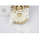 Guipure Cotton Lace Ribbon Water Soluble Antique Style White Color 2.6cm Width for sale