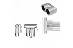 China DYJ28-A14 Lean Pipe Joint Aluminum Tube Connector Double Tube External Direct Head supplier