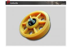 China Customized Traction Elevator System Nylon Plastic Guide Pulley Sheave supplier