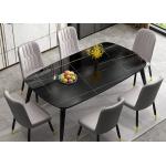 Marbled Stone Slate Dining Table , ISO9001 Family Dining Table for sale