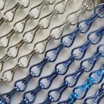 Space Divider Metal Chain Link Curtains Fly Screen Curved Andulated for sale