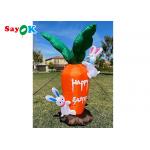 Home Inflatable Easter Yard Decorations With Carrots And Lovely Rabbits for sale