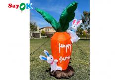 China Home Inflatable Easter Yard Decorations With Carrots And Lovely Rabbits supplier