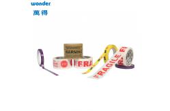 China Custom Printing Red  Acrylic Bopp Tape  0.040mm Crystal Branding supplier