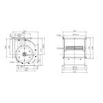 900w Galvanized Air Centrifugal Fan Blower 12 Inch Centrifugal Blower Fan