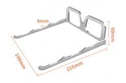 China Custom Design Glasses Notepad Holder Foldable Silver Aluminum Metal Laptop Stand supplier