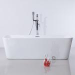 Elegant Rectangular Soaking Acrylic Freestanding Bath With Tub Waste Included for sale