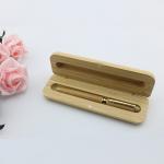 Fashion Bamboo Business Stationery Set Portable Gift Roller Pen Set With Case for sale
