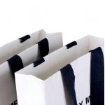 Recyclable Disposable White Kraft Paper Shopping Bags For Clothes