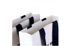 China Recyclable Disposable White Kraft Paper Shopping Bags For Clothes supplier
