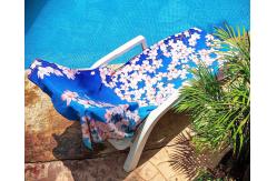China Summer Large Sublimation Quick Dry Microfiber Beach Towel With Logo Custom Print supplier