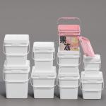 Factory Wholesale Food Safe IML Customized Sealed Empty Plastic Square Buckets Container for Packaging Pet Food for sale