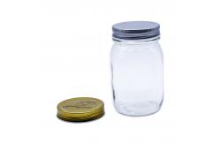 China Free Sample 32oz Glass Canning Jars Glass Mason Jar with Metal Lid supplier