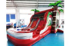 China ROHS Palm Tree Inflatable Bouncer Slide Jumping Bouncy Castle supplier