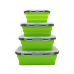FLGB Approved BPA Free Silicone Folding Lunch Box Microwavable for sale