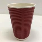 8oz Ripple Disposable Coffee Paper Cup Biodegradable for sale