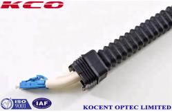 China NSN DLC 90 Degree Fiber Optic Patch Cord Single / Mono Mode CPRI Waterproof LC/UPC supplier
