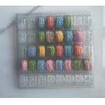 Transparent  40 Pieces Plastic Macaron Packaging Macaron Serving Tray for sale