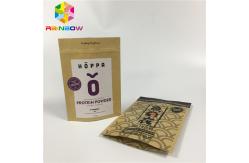 China Resealable Customized Paper Bags Self Stand Up Snack Natural Kraft Paper Pouch supplier