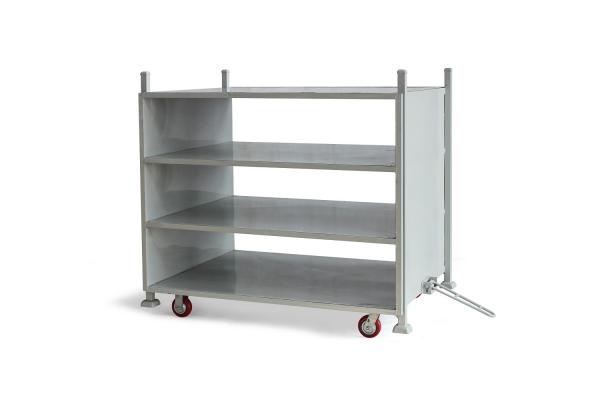Foldable Zinc Plated four layers 500KGS Nestable Roll Cages